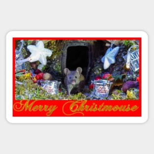 Merry Christmouse card 2 Sticker